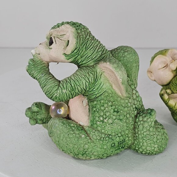 Vintage Marty Dragon Keep Baby Dragon Figurines Set Of 3 FLAWS AS IS - Picture 9 of 16